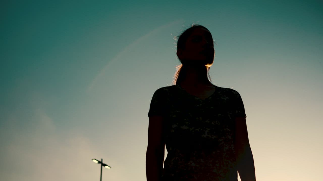 A person standing alone, upright against the morning sky